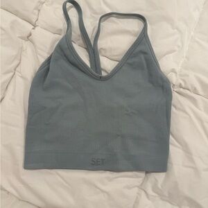 SET Active Ribbed Tank Top - Slate Blue